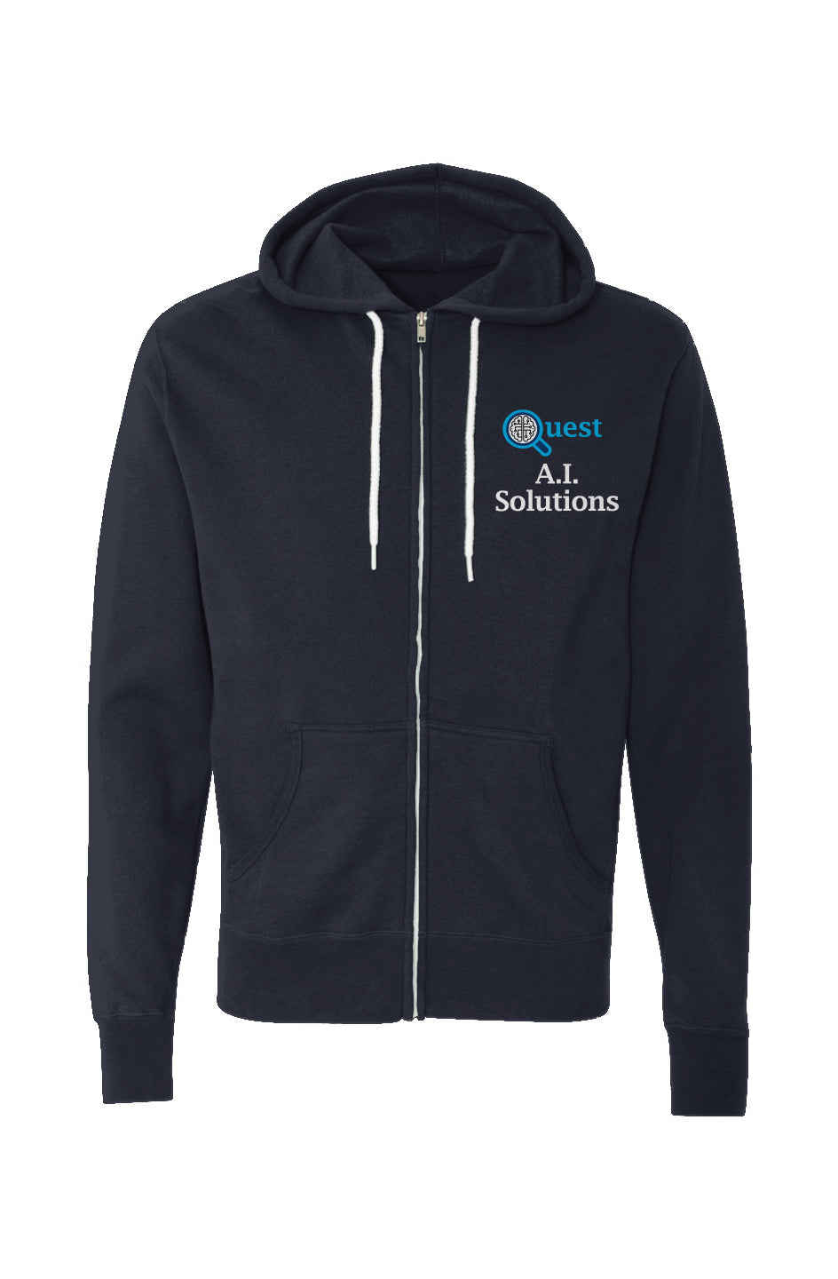 Quest AI Unisex Lightweight Full-Zip Hoodie